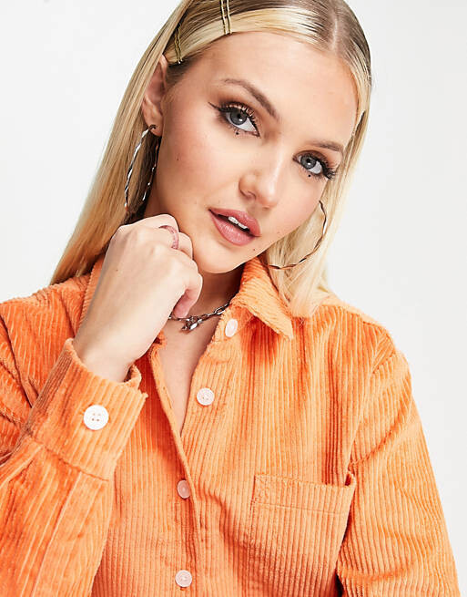 

Ржавая вельветовая рубашка большого размера ASOS MADE IN KENYA