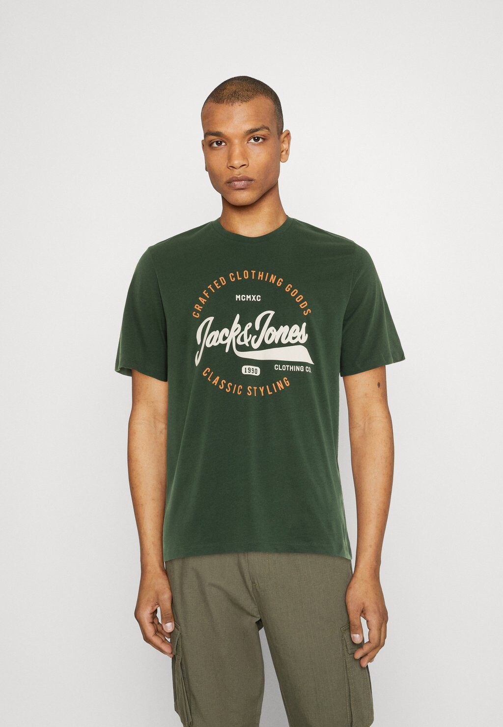 

Футболка с принтом Jack & Jones, темно-зеленый