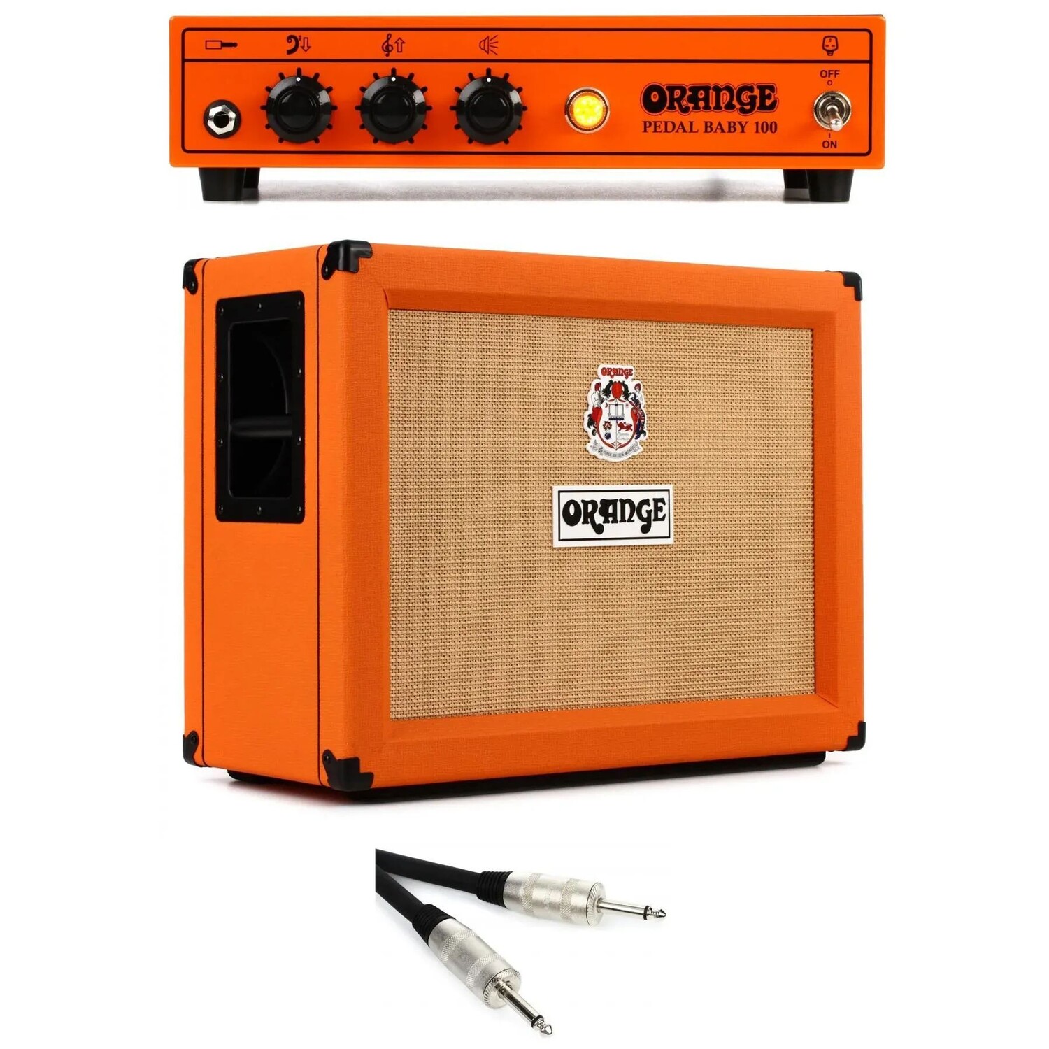 

Orange Pedal Baby 100 — 100-ваттный усилитель мощности класса A/B со 120-ваттным кабинетом 2x12