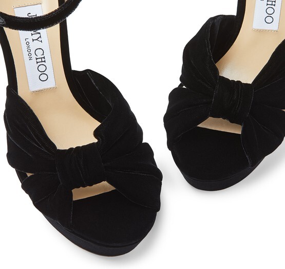 

Бархатные босоножки Heloise 120 Jimmy Choo, черный