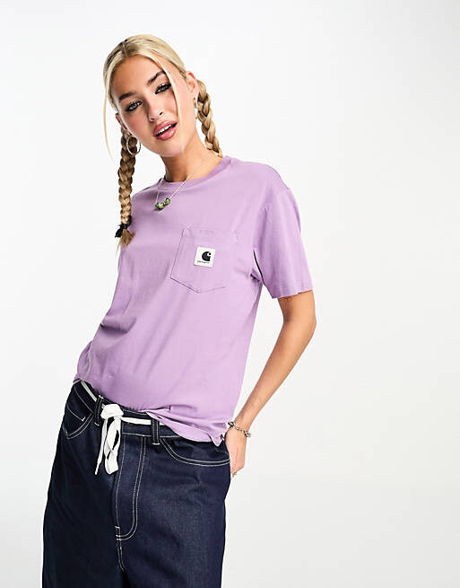 

Фиолетовая футболка с карманами Carhartt WIP