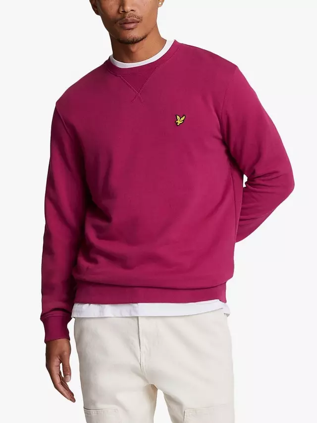 

Толстовка Lyle & Scott Logo Crew Neck Cotton, цвет rich/burgundy