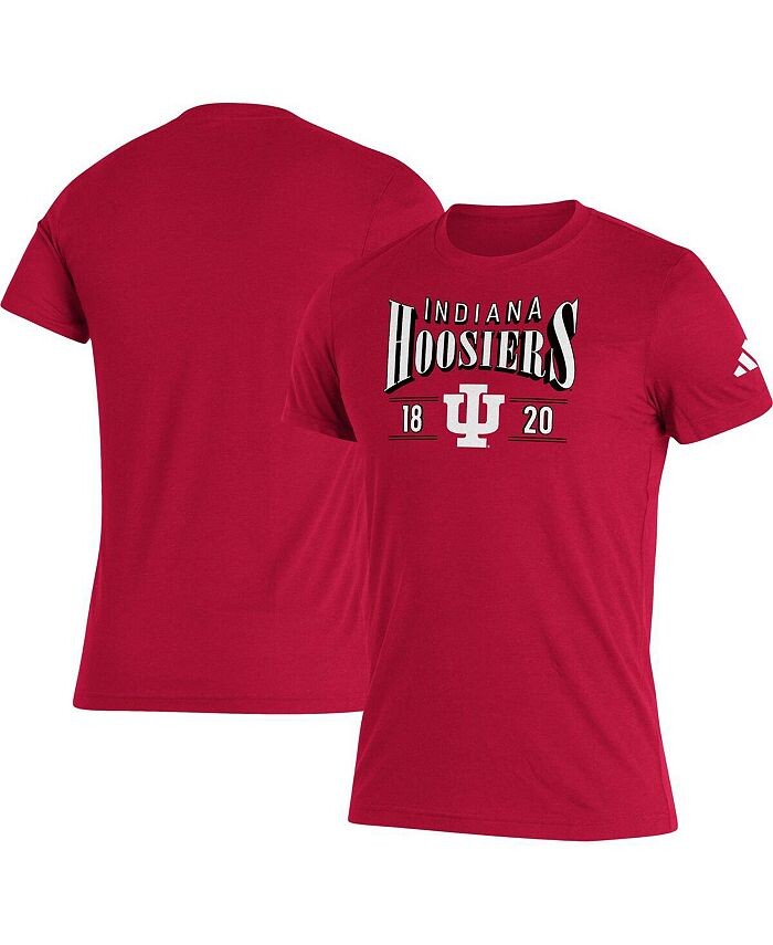 

Мужские малиновые худи Indiana Hoosiers Along The Shadow, футболка Tri-Blend adidas, красный