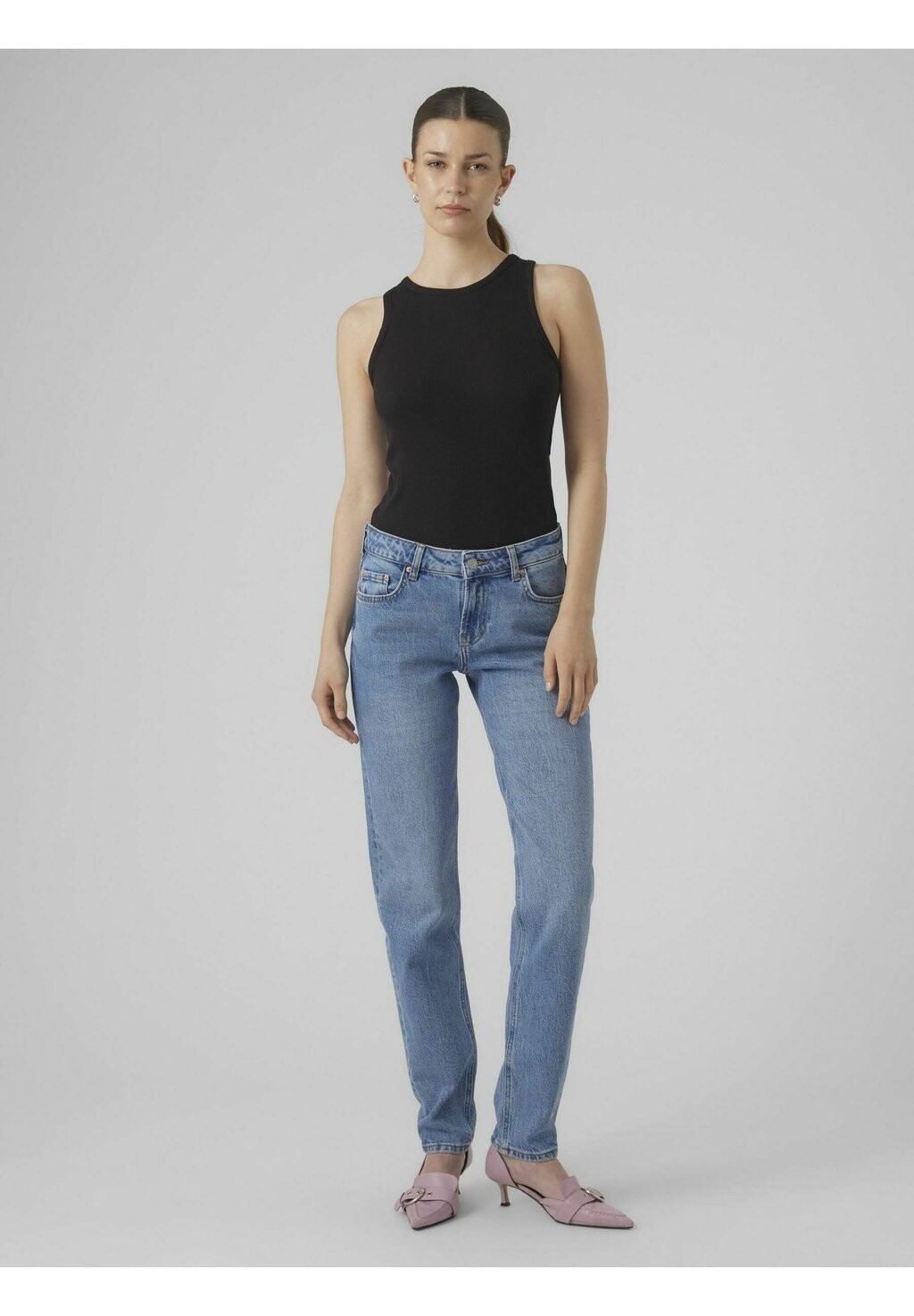 

Зауженные джинсы LOW RISE Vero Moda, синий деним