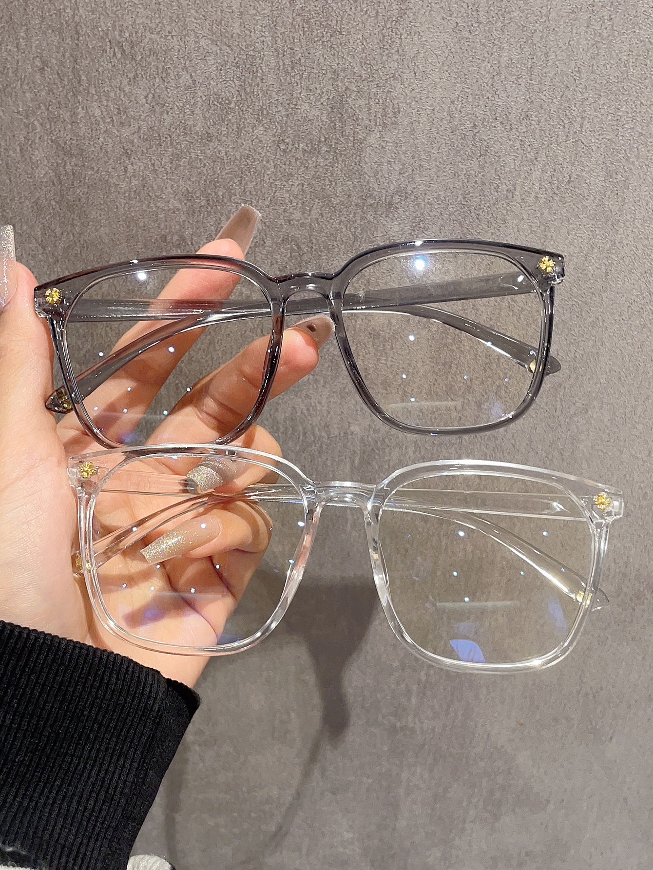 2 шт. женские разноцветные квадратные очки с защитой от синего света для ежедневного использования