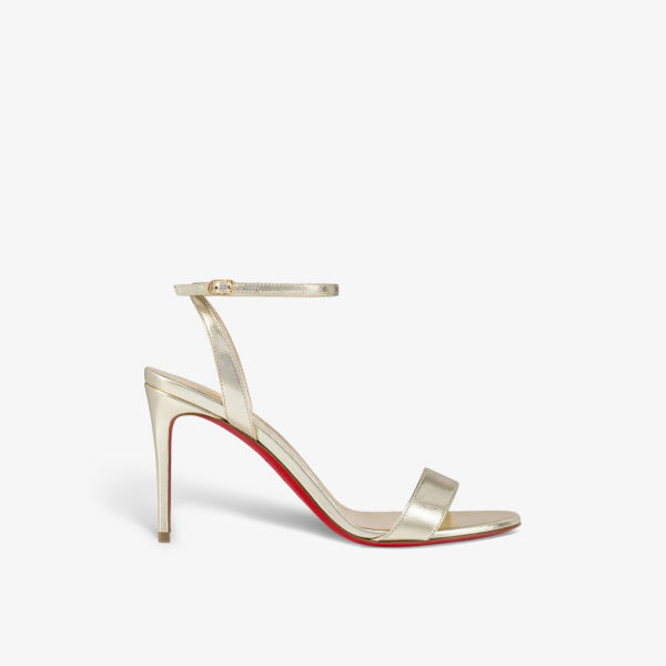 

Босоножки loubigirl 100 из кожи металлизированного цвета на каблуке Christian Louboutin, серебряный