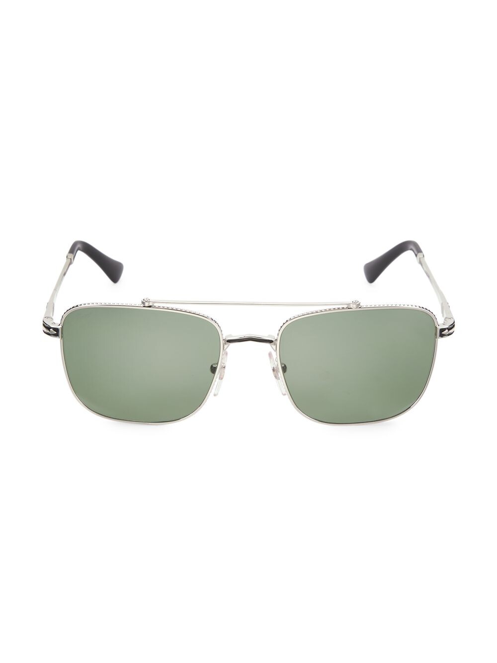 

Квадратные солнцезащитные очки 55 мм Persol, серебряный