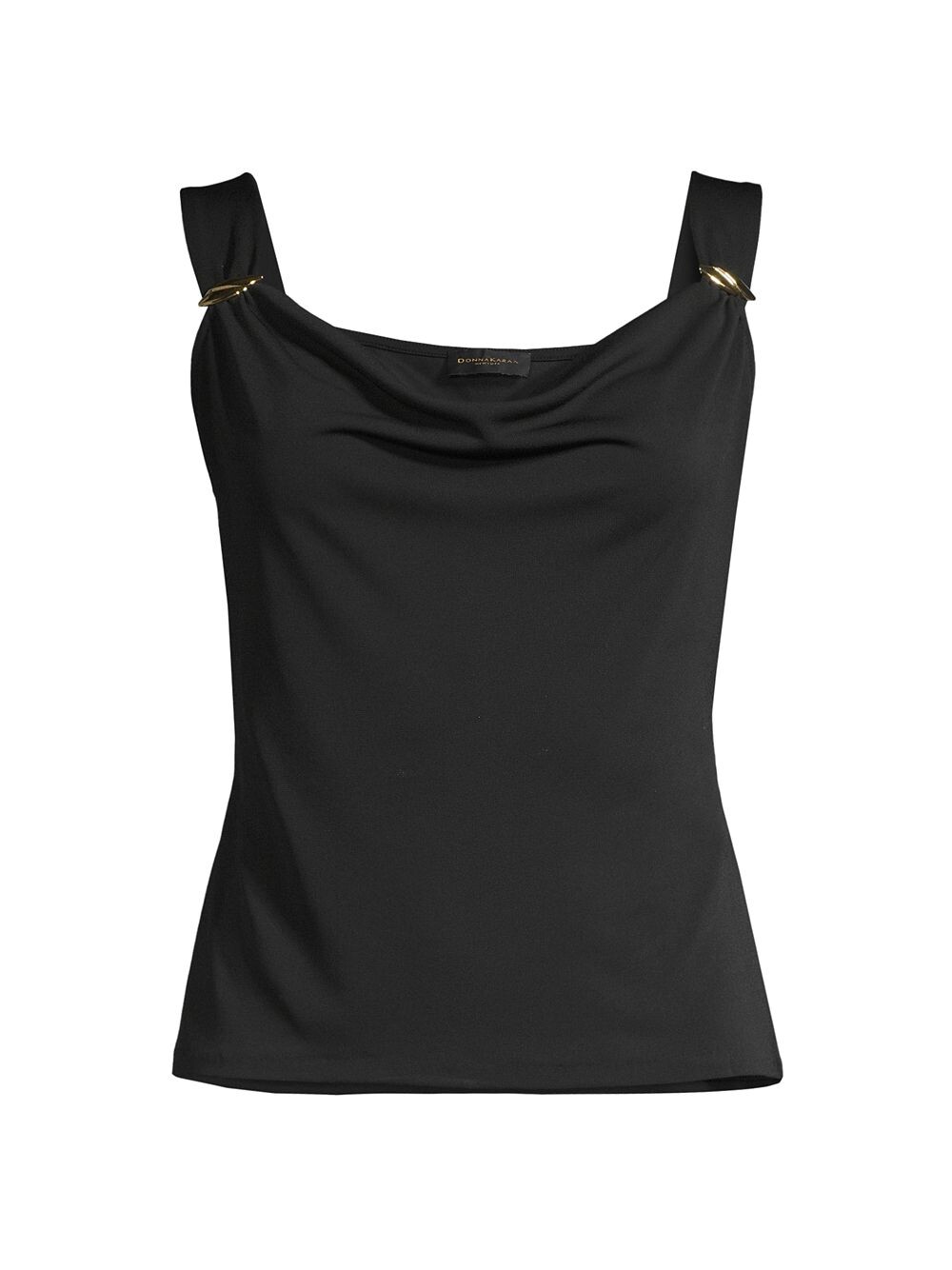 

Майка с воротником-хомутом Rustic Chic Archive Donna Karan New York, черный