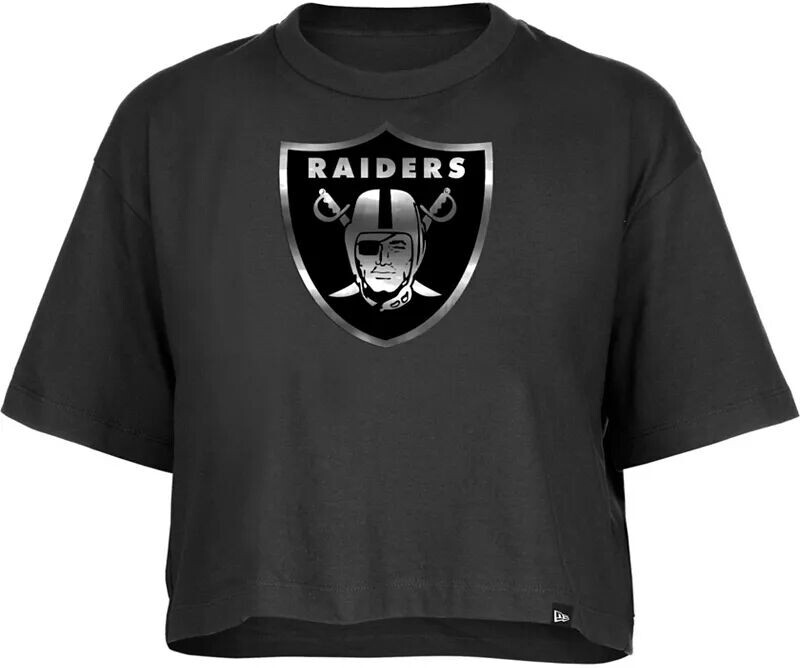 

Женская свободная черная футболка с вставками New Era Las Vegas Raiders