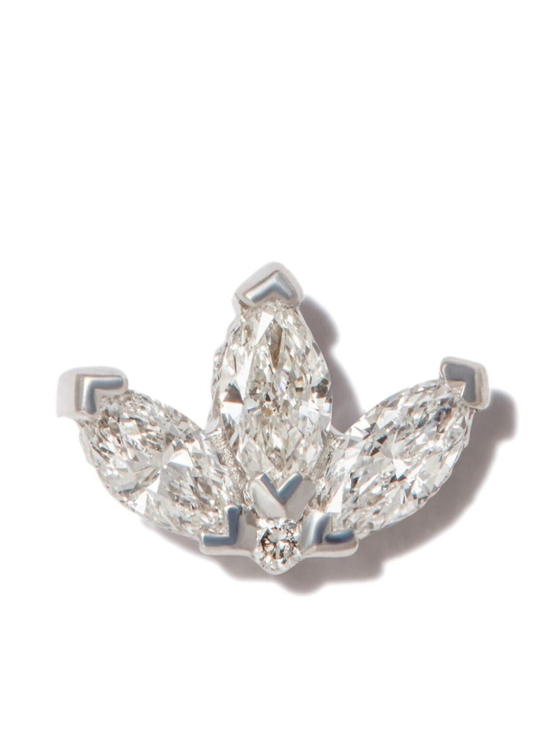 

Серьга Engraved Lotus из белого золота с бриллиантами MARIA TASH, серебряный