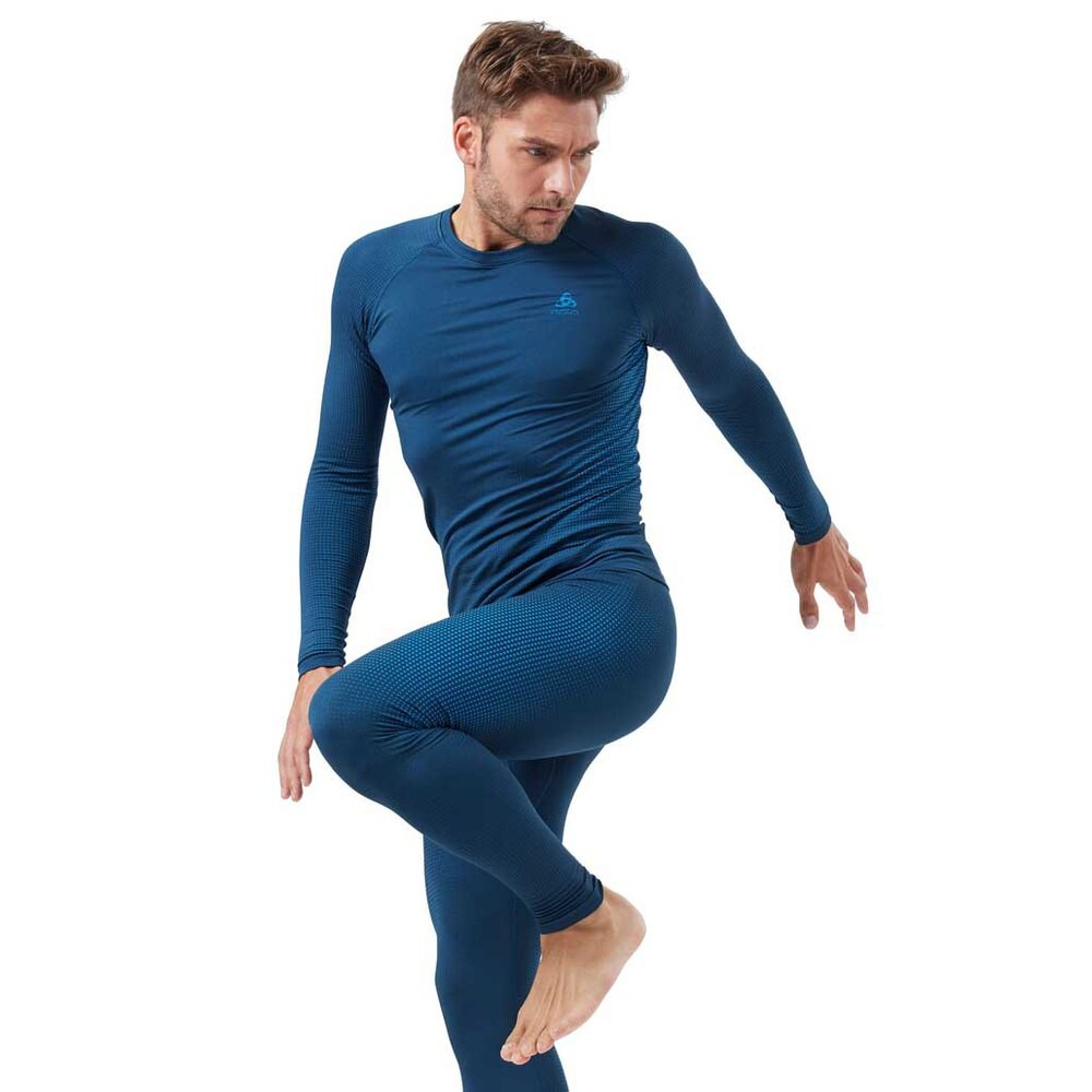 

Базовый слой с длинным рукавом Odlo Performance Warm Eco, синий