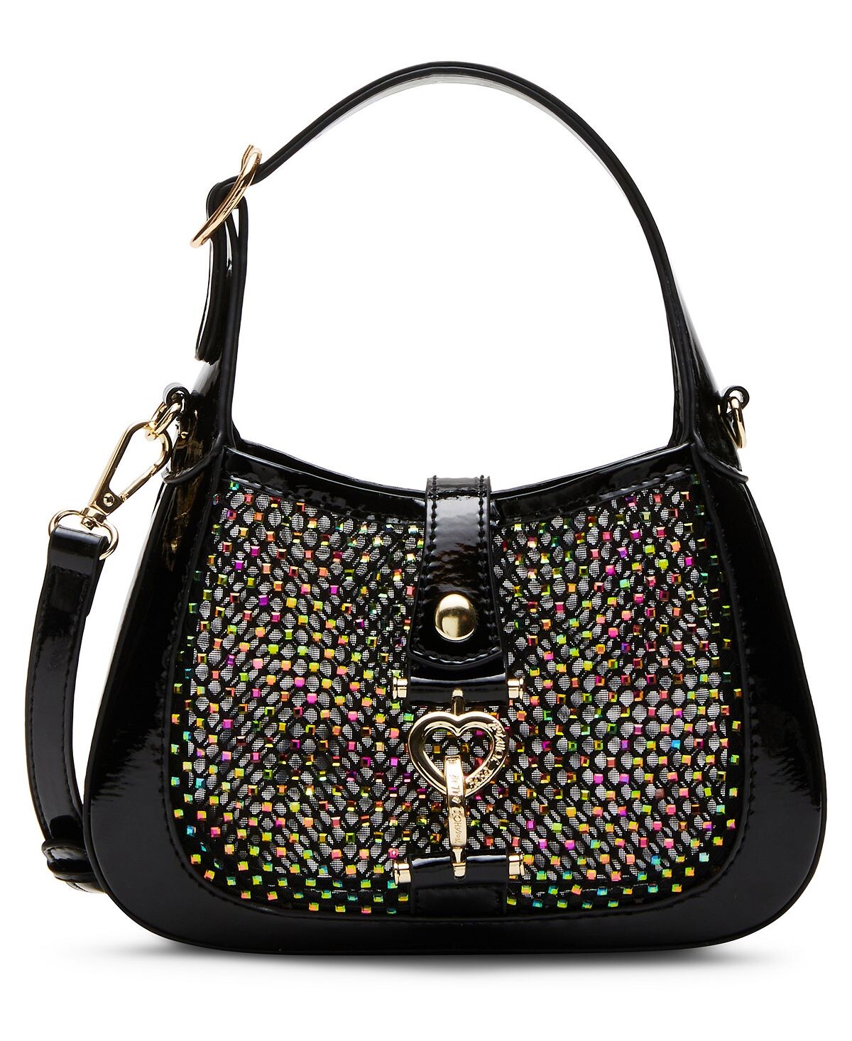 

Маленькая сумка из сетки со стразами Betsey Johnson, черный