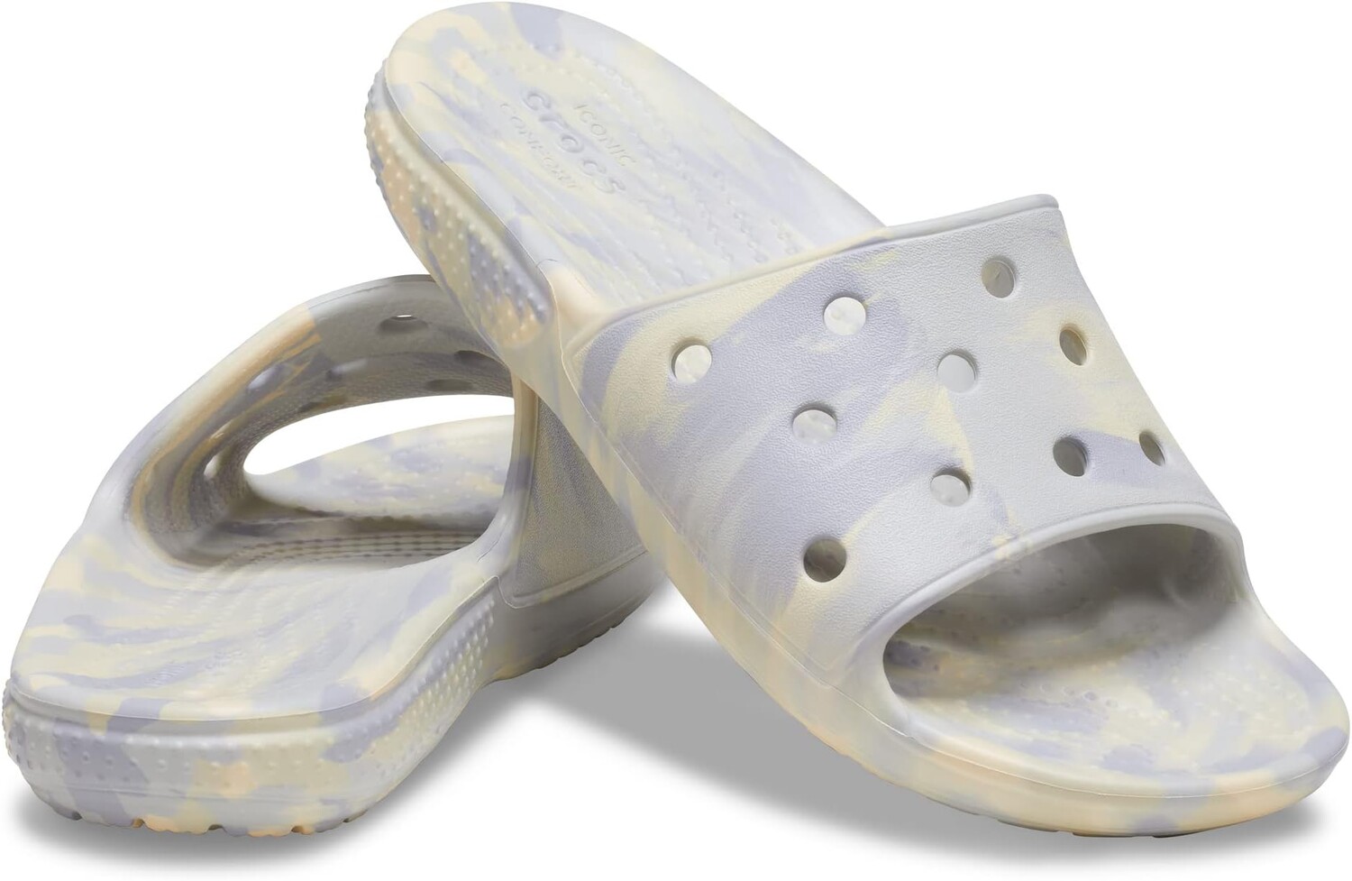

Сандалии Classic Slide - Seasonal Graphics Crocs, цвет Atmosphere/Multi Marbled
