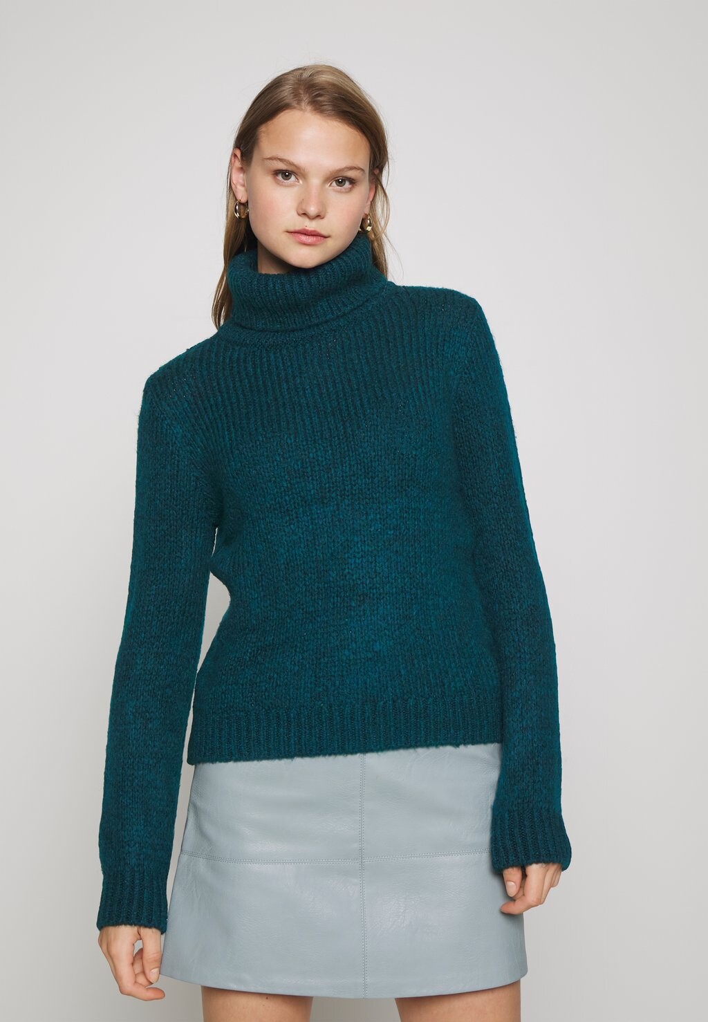 

Свитшот JDY JDYDINEA SOLID ROLLNECK, темно-бирюзовый