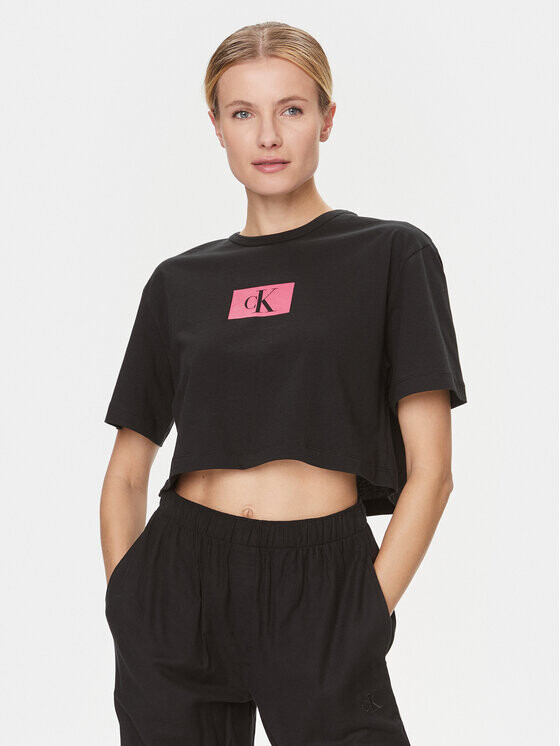 

Пижамная футболка свободного кроя Calvin Klein, черный