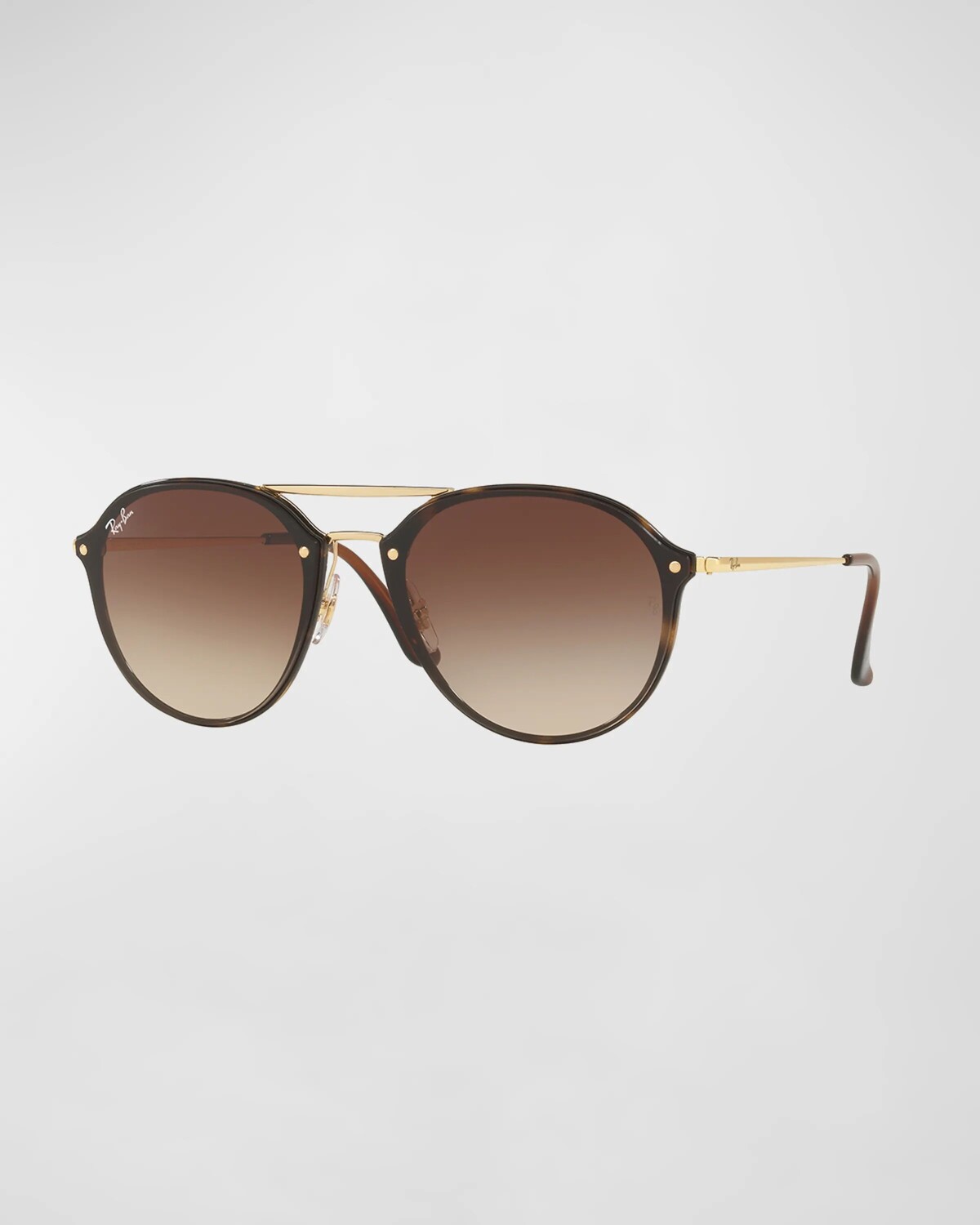 

Круглые зеркальные солнцезащитные очки с градиентом Ray-Ban, светло-коричневый