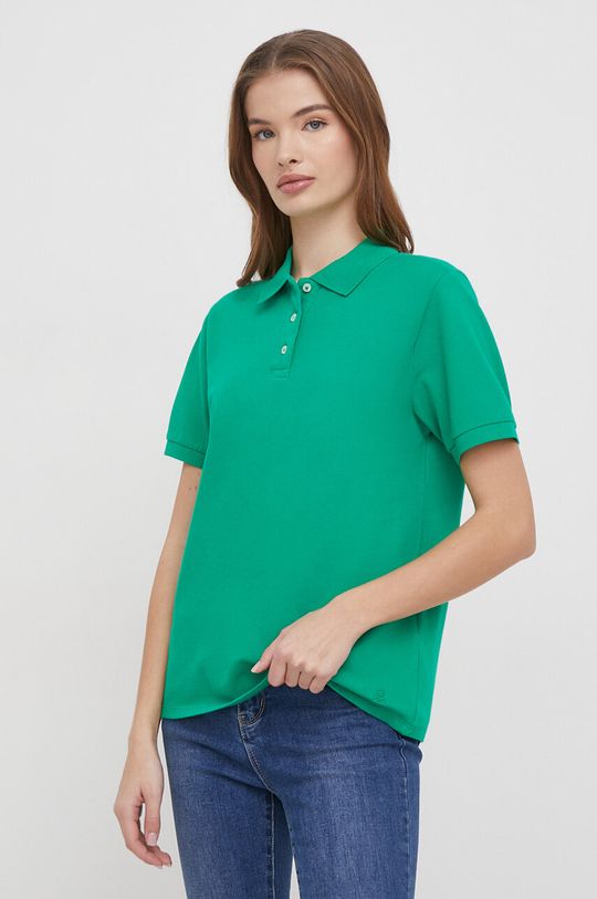 Рубашка поло United Colors of Benetton, зеленый футболка поло united colors of benetton мужская 22p 3ou6j3176 904 xxxl