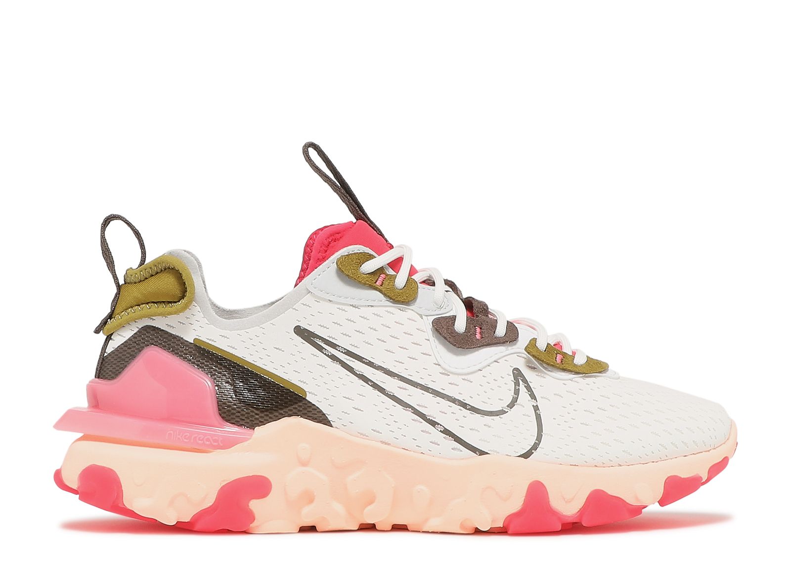 Кроссовки Nike Wmns React Vision 'White Siren Red', белый