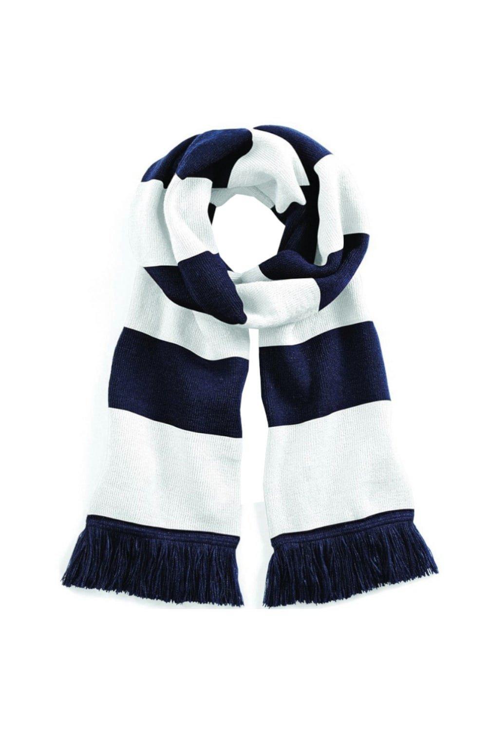 цена Университетский зимний шарф (двухслойный трикотаж) Beechfield, темно-синий