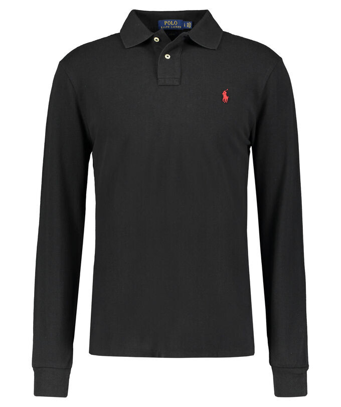 

Рубашка поло с длинными рукавами Polo Ralph Lauren, черный