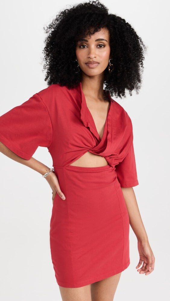 

Платье Jacquemus La Robe Bahia T-Shirt, красный