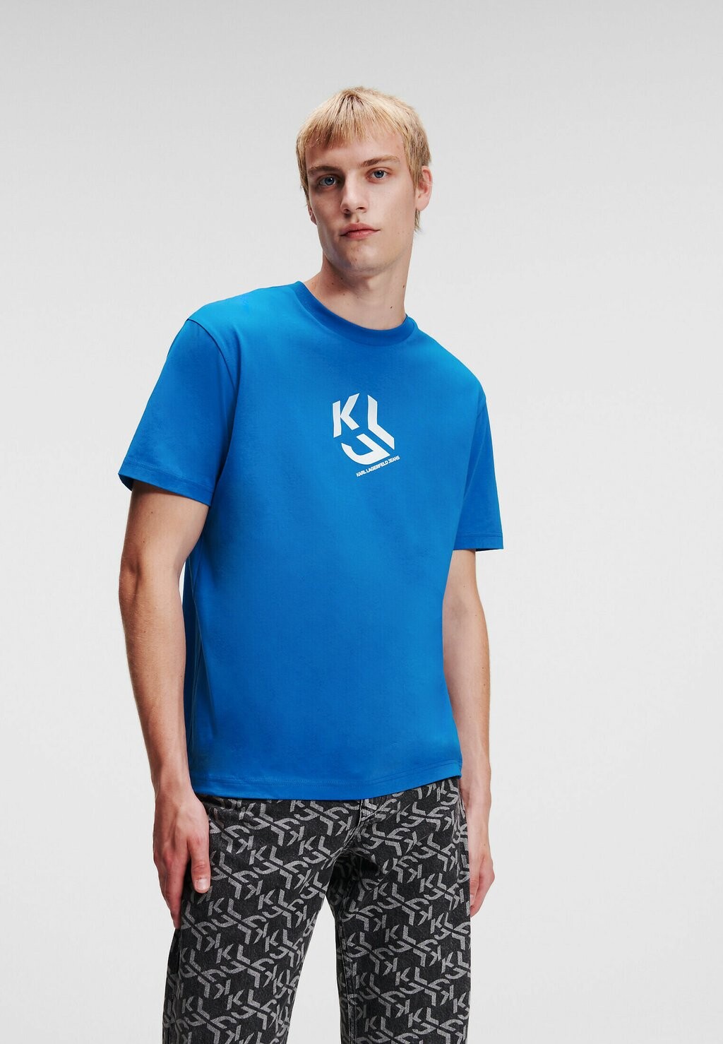 

Футболка с принтом ФУТБОЛКА REGULAR MONOGRAM SHORT SLEEVE Karl Lagerfeld, klj синий