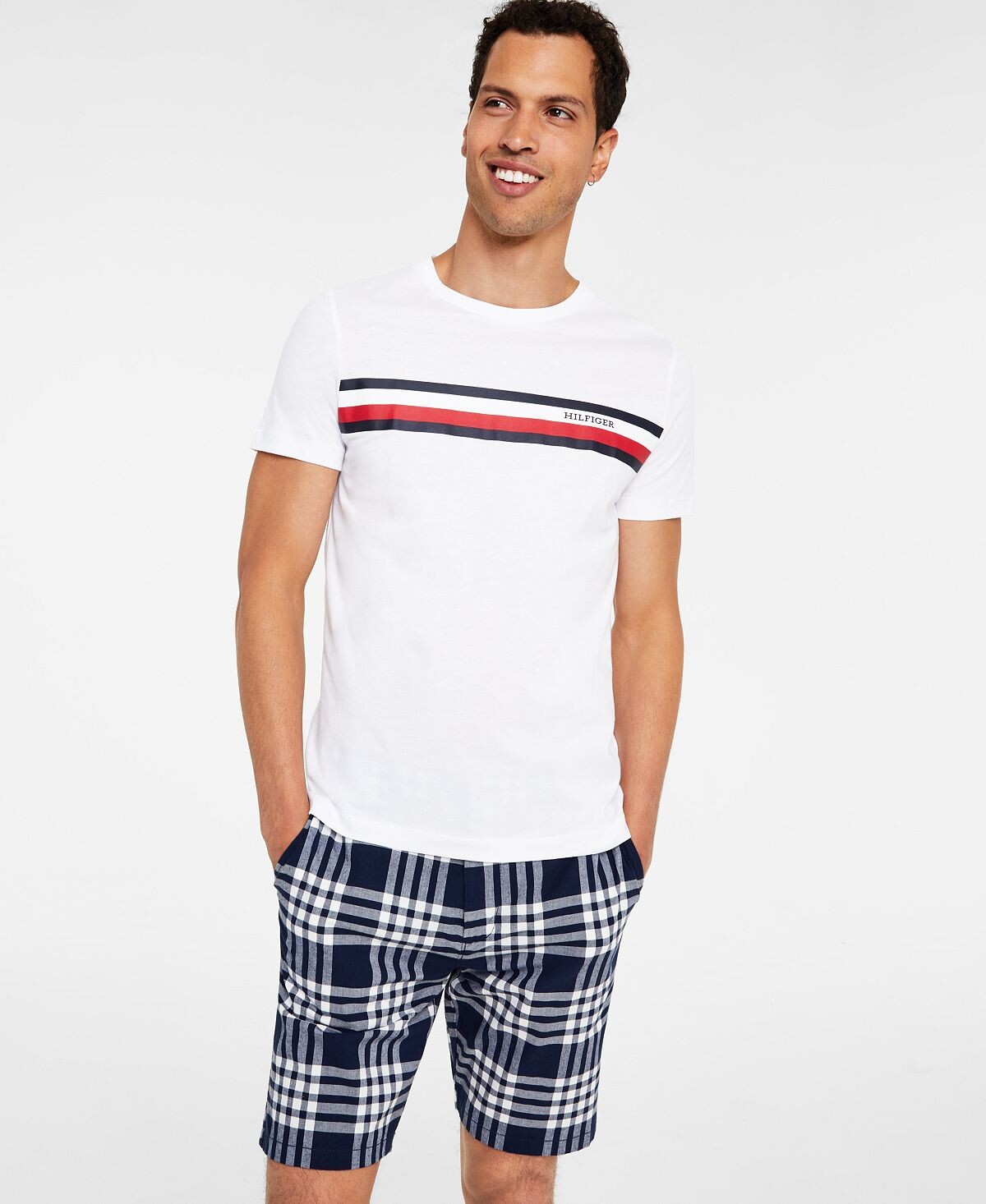 

Мужская футболка с полосками на груди Monotype Tommy Hilfiger
