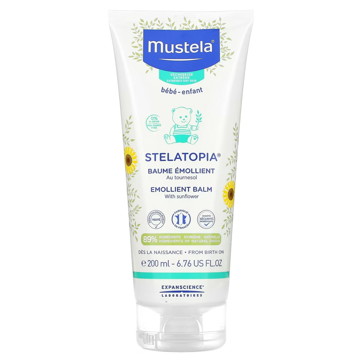 

Mustela Stelatopia Смягчающий бальзам с подсолнечником, 6,76 жидких унций (200 мл)