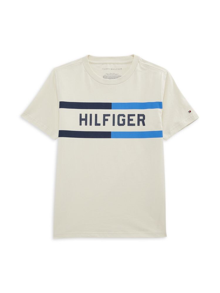 

Футболка с логотипом для мальчиков Tommy Hilfiger, цвет White Multi