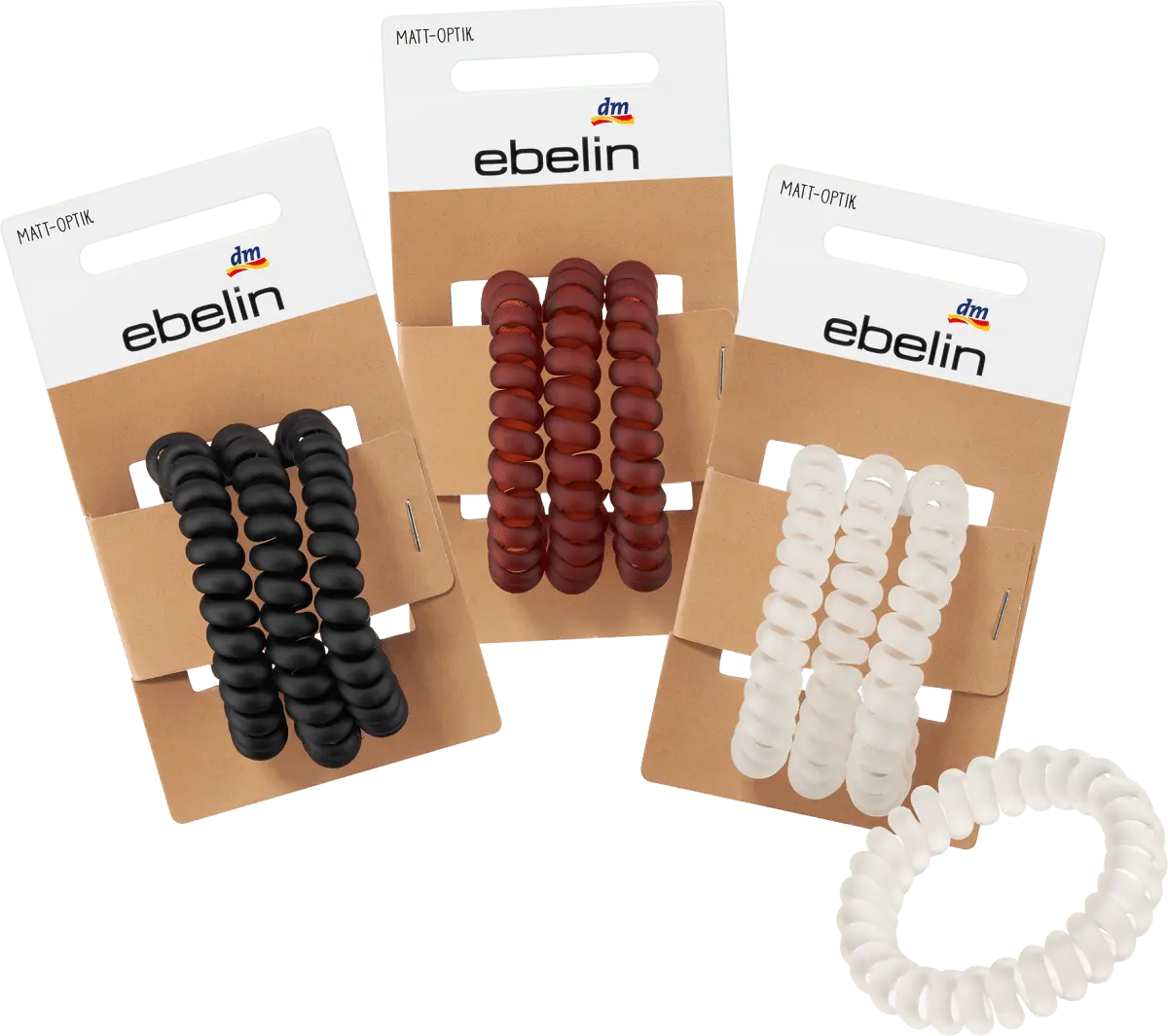 

Резинки для волос спиральные большие 3 шт. ebelin