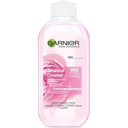 

Растительное успокаивающее очищающее молочко с розовой водой 200 мл, Garnier