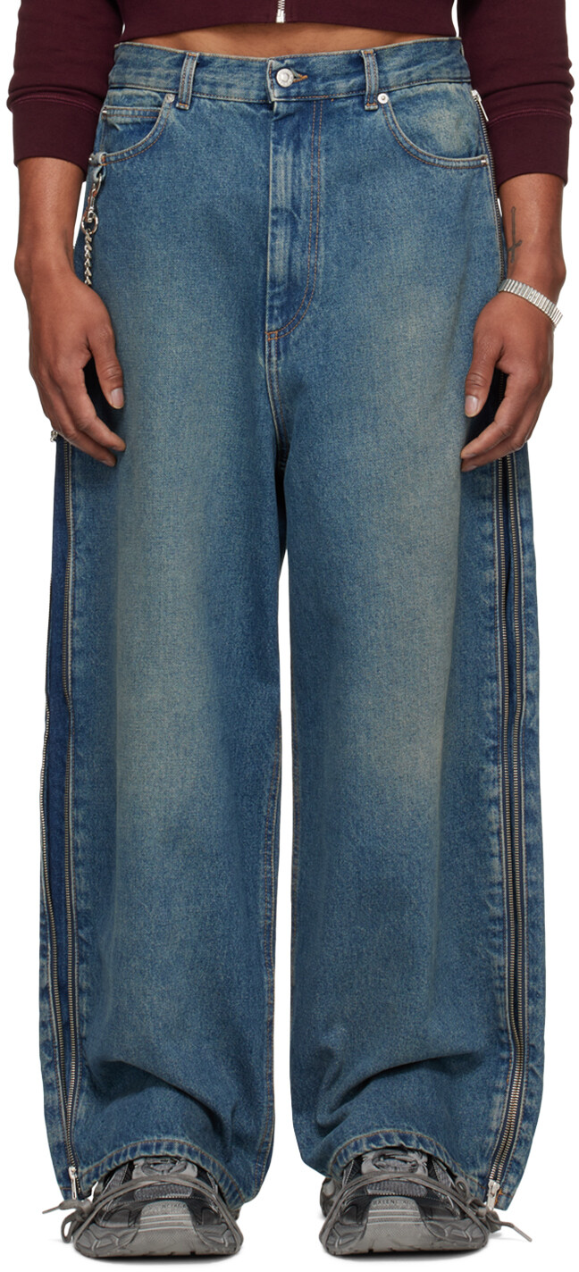 

Синие джинсы на молнии Lu'U Dan, цвет Vintage blue