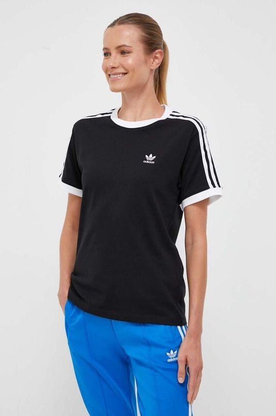

Хлопковая футболка adidas Originals, черный