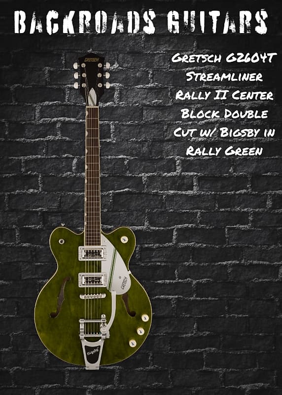 

Электрогитара Gretsch G2604T Streamliner Rally II Center Block Double Cut w/ Bigsby in Rally Green