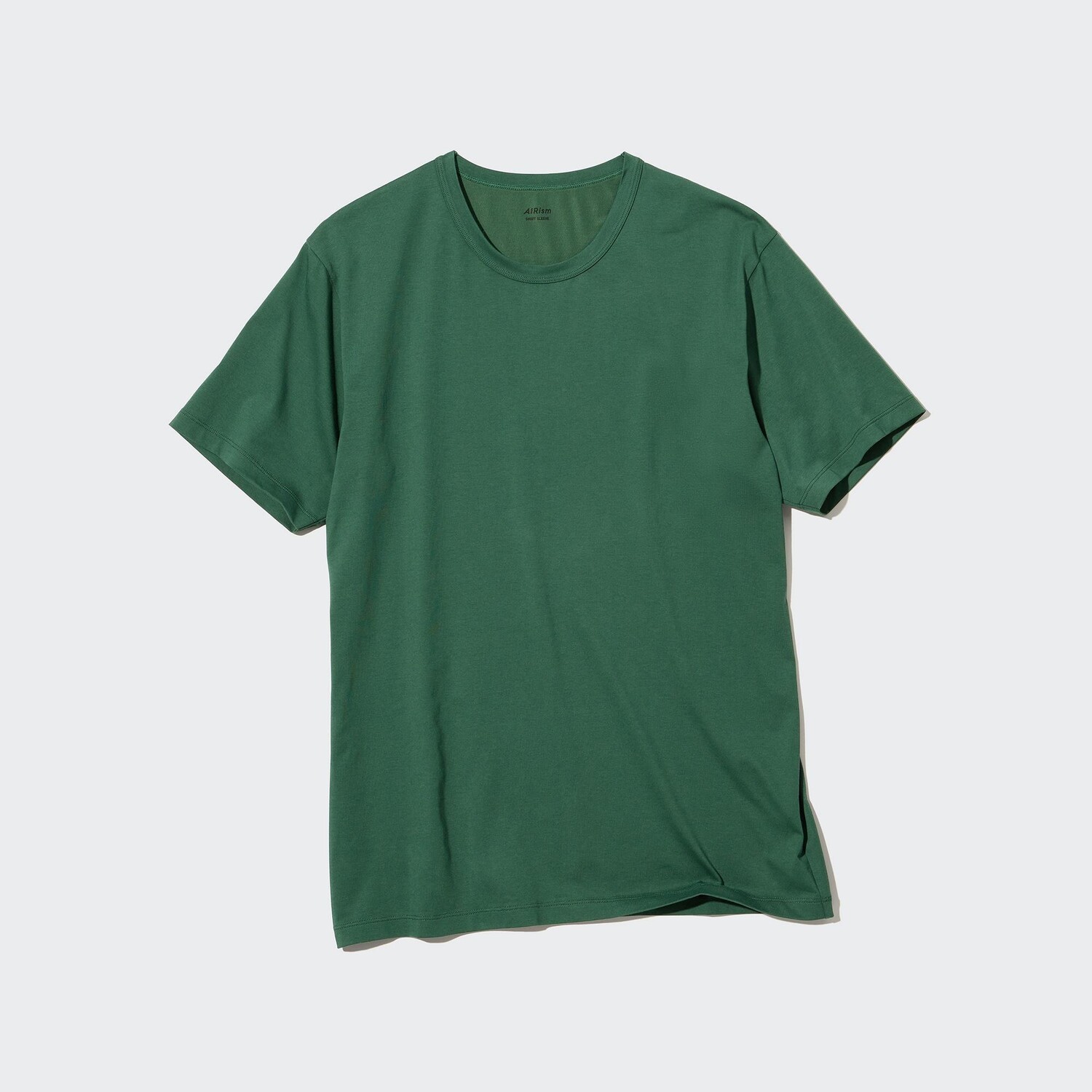 

Футболка хлопковая Uniqlo Airism с круглым вырезом, зеленый