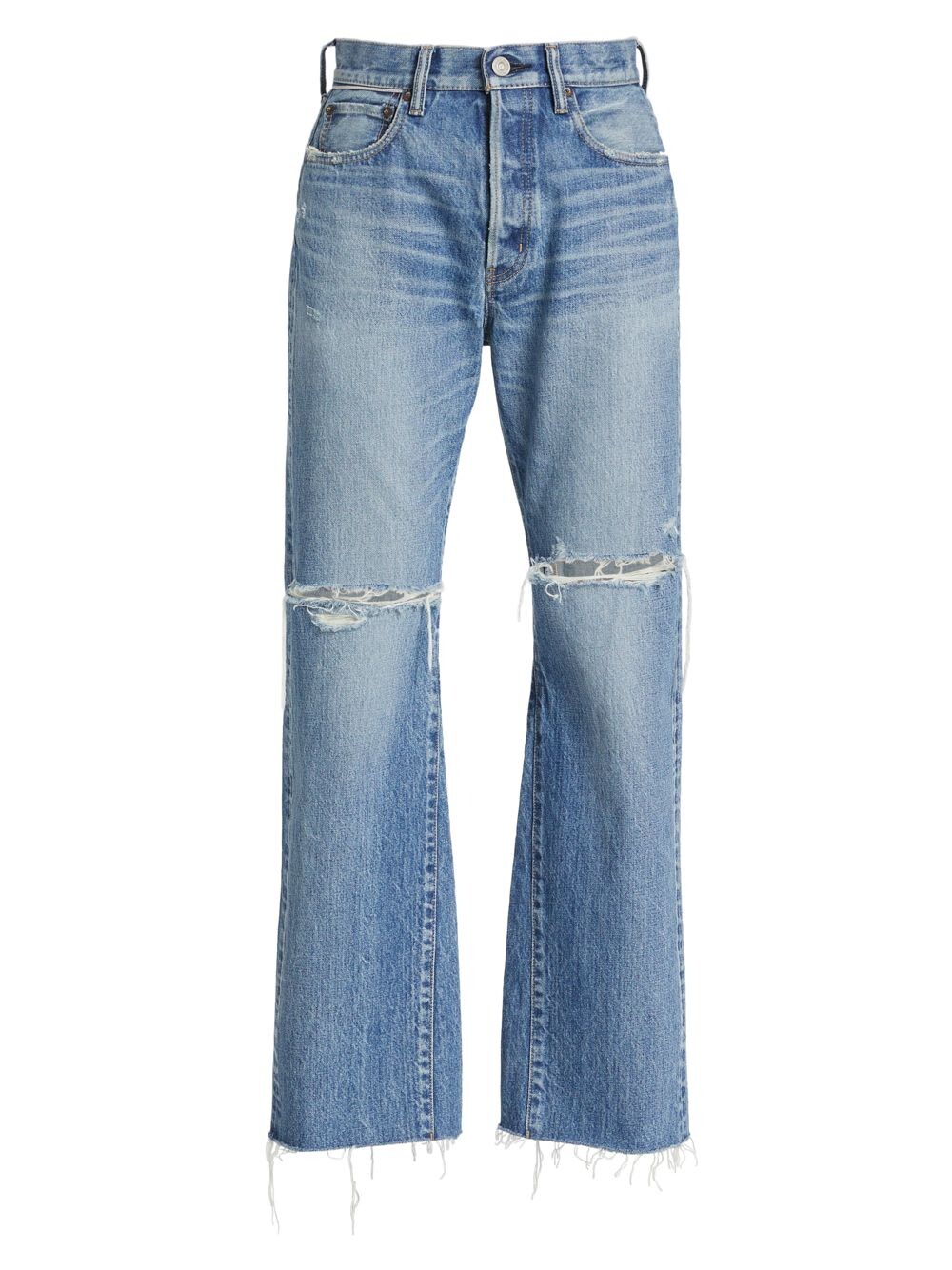 

Джинсы широкого кроя Clifton с эффектом потертости Moussy Vintage, синий