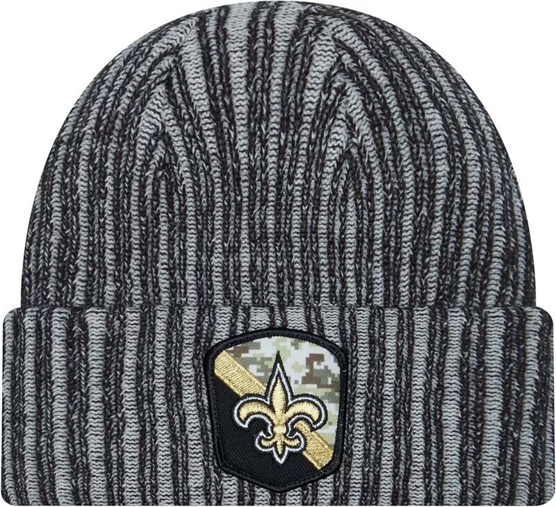 

Мужская черная вязаная шапка New Era New Orleans Saints 2023 Salute to Service