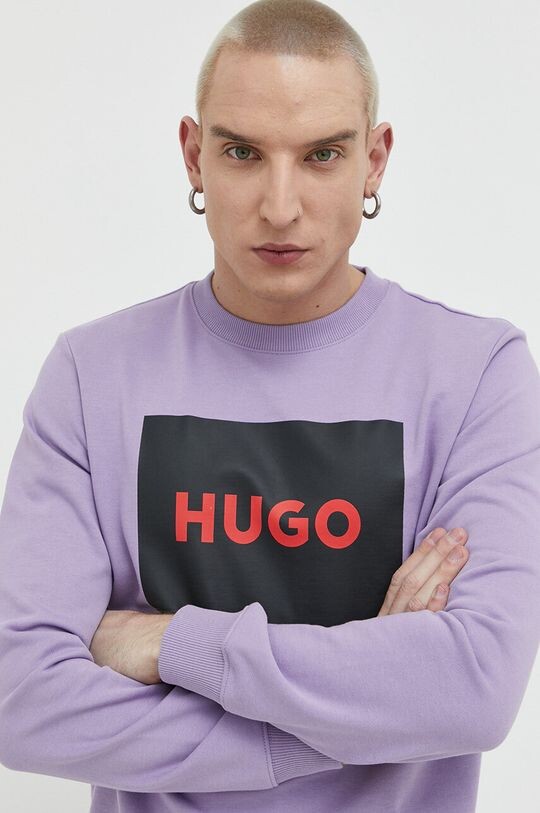 

Толстовка HUGO из хлопка Hugo, фиолетовый