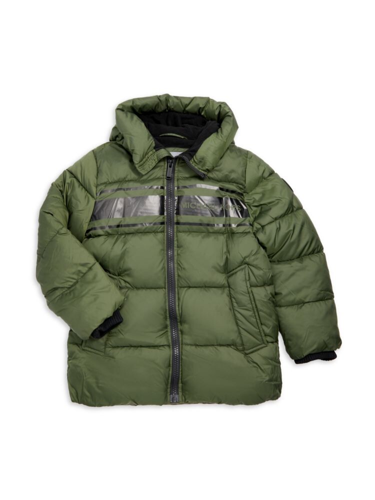 

Пуховик с логотипом Little Boy Michael Michael Kors, цвет Jade