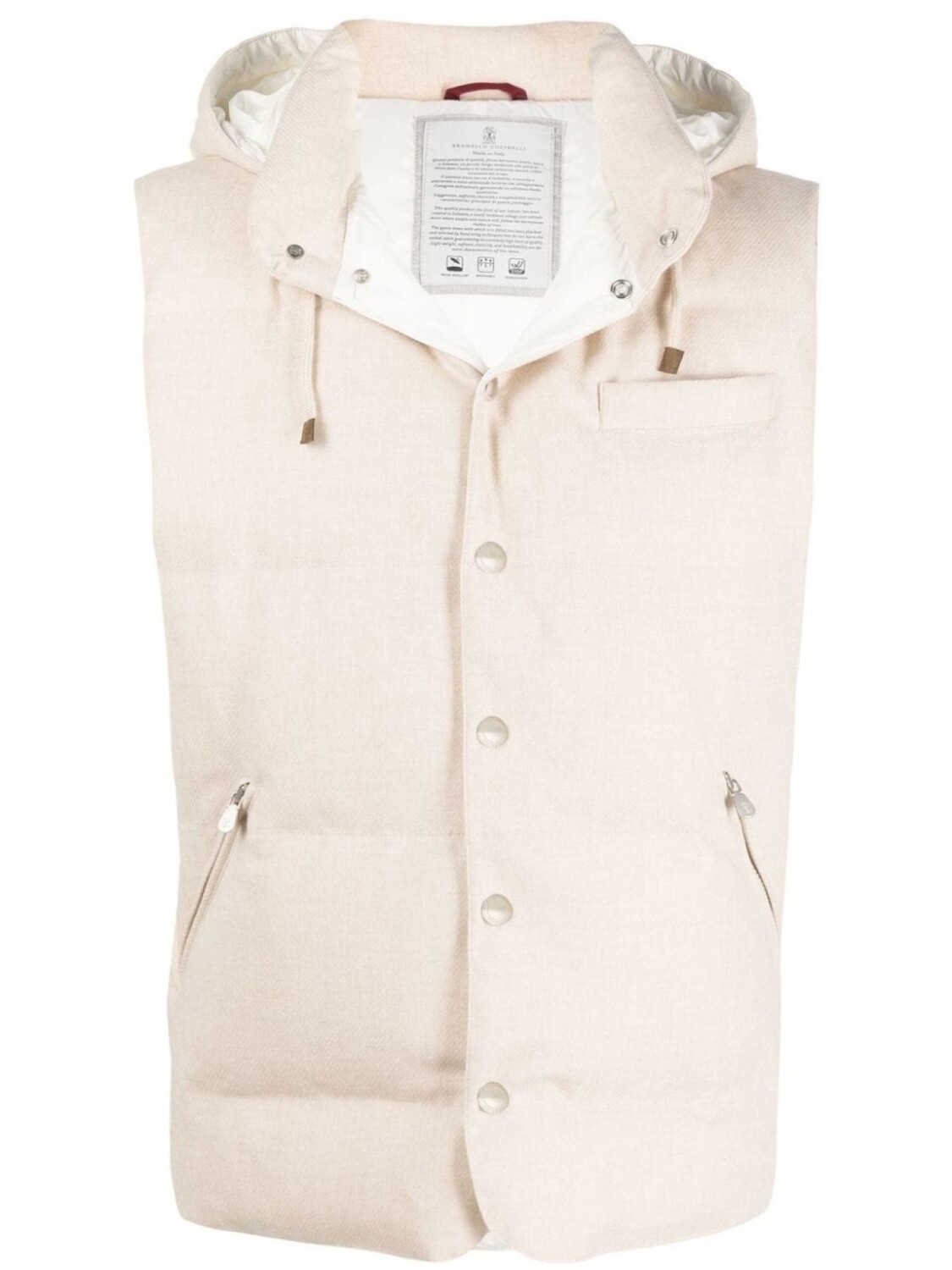 

Brunello Cucinelli дутый жилет, нейтральный цвет