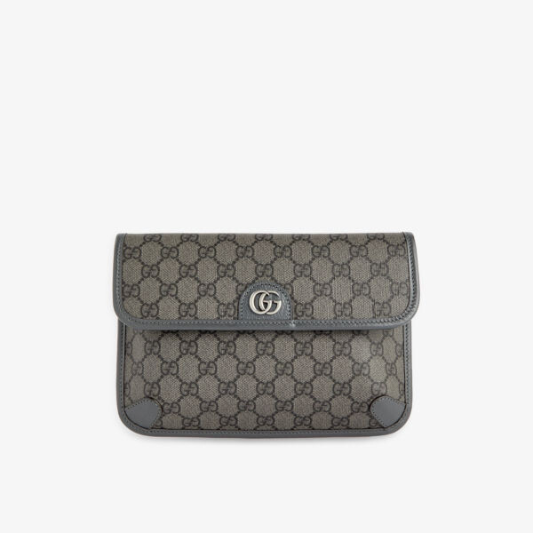 

Поясная сумка Ophidia из холщовой ткани с узором GG Gucci, серый