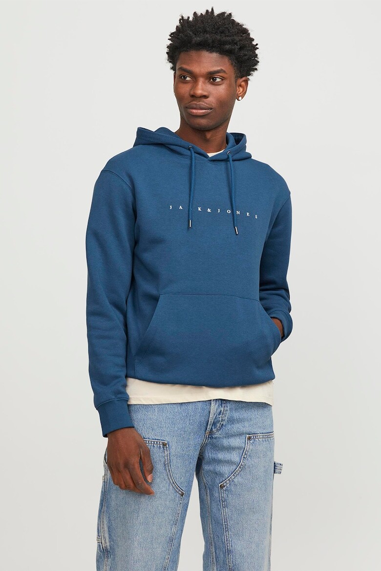 

Толстовка свободного кроя с карманом-кенгуру Jack & Jones, синий