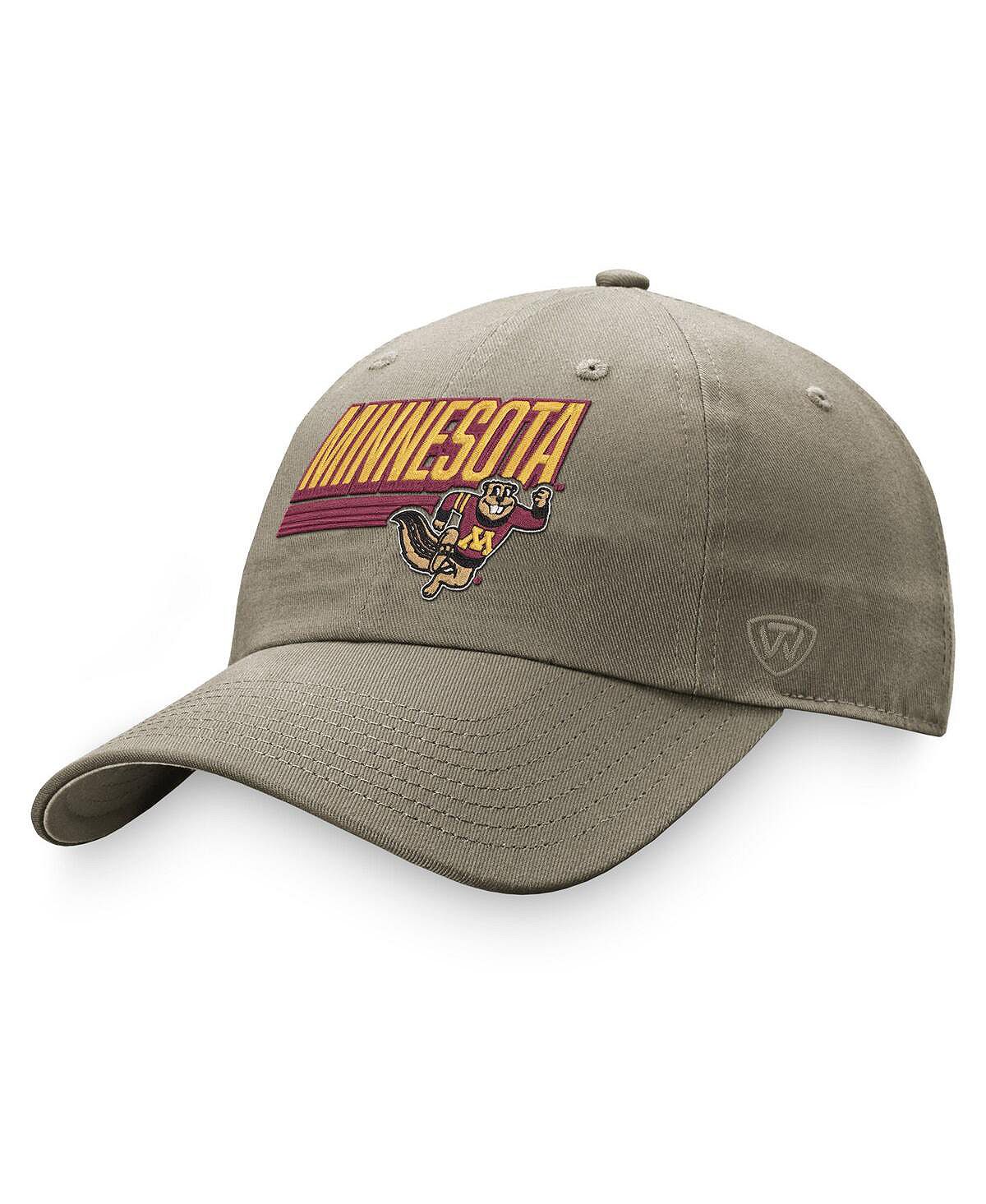 Мужская регулируемая кепка цвета хаки Minnesota Golden Gophers Slice Top of the World