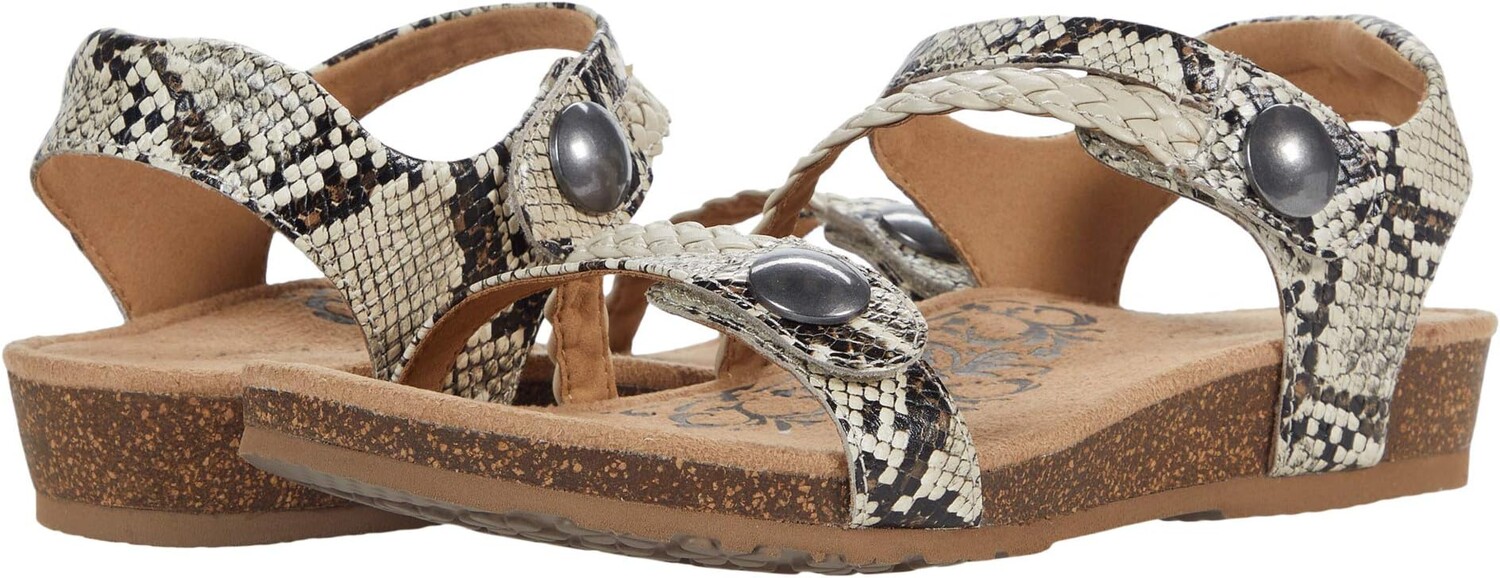 

Сандалии на плоской подошве Jillian Quarter Strap Aetrex, цвет Snake