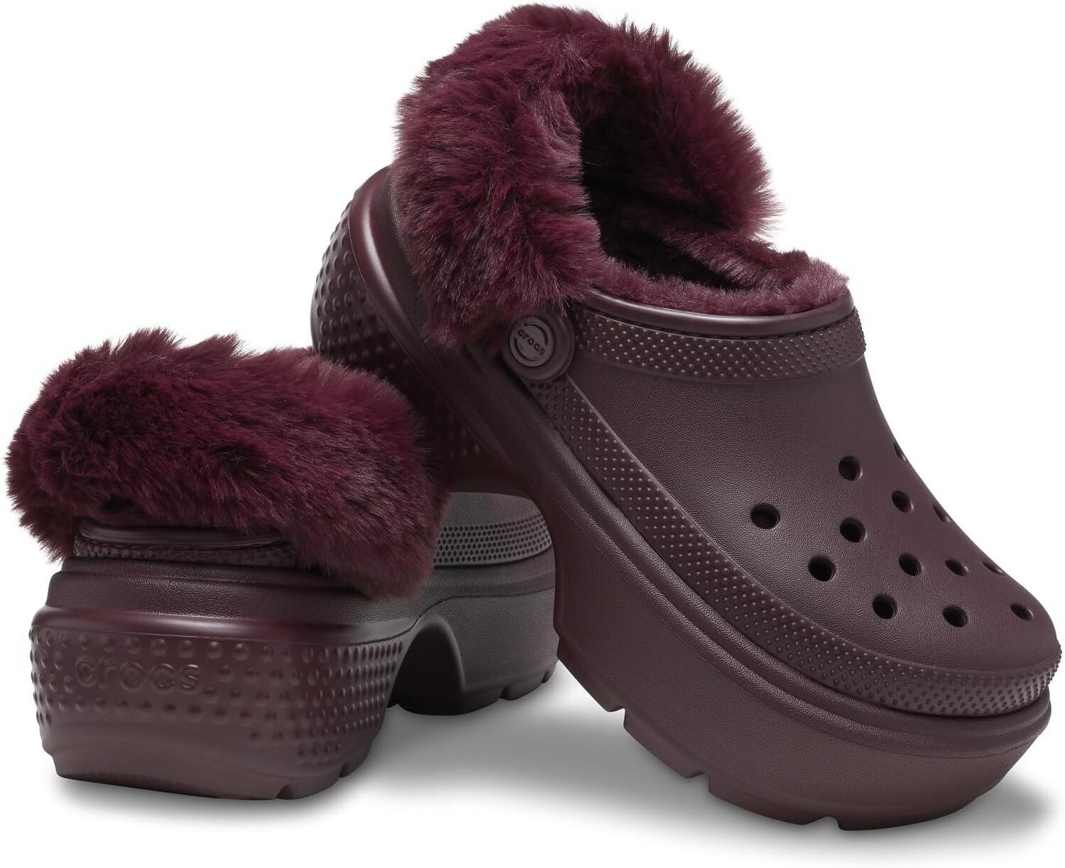 

Сабо Classic Lined Stomp Clog Crocs, цвет Dark Cherry