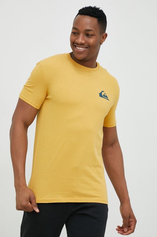 

Хлопковая футболка Quiksilver, желтый