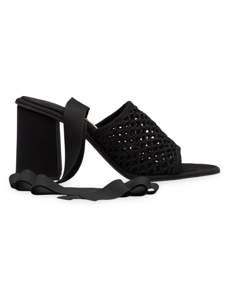 

Сандалии на шнуровке макраме Miu Miu, цвет Nero