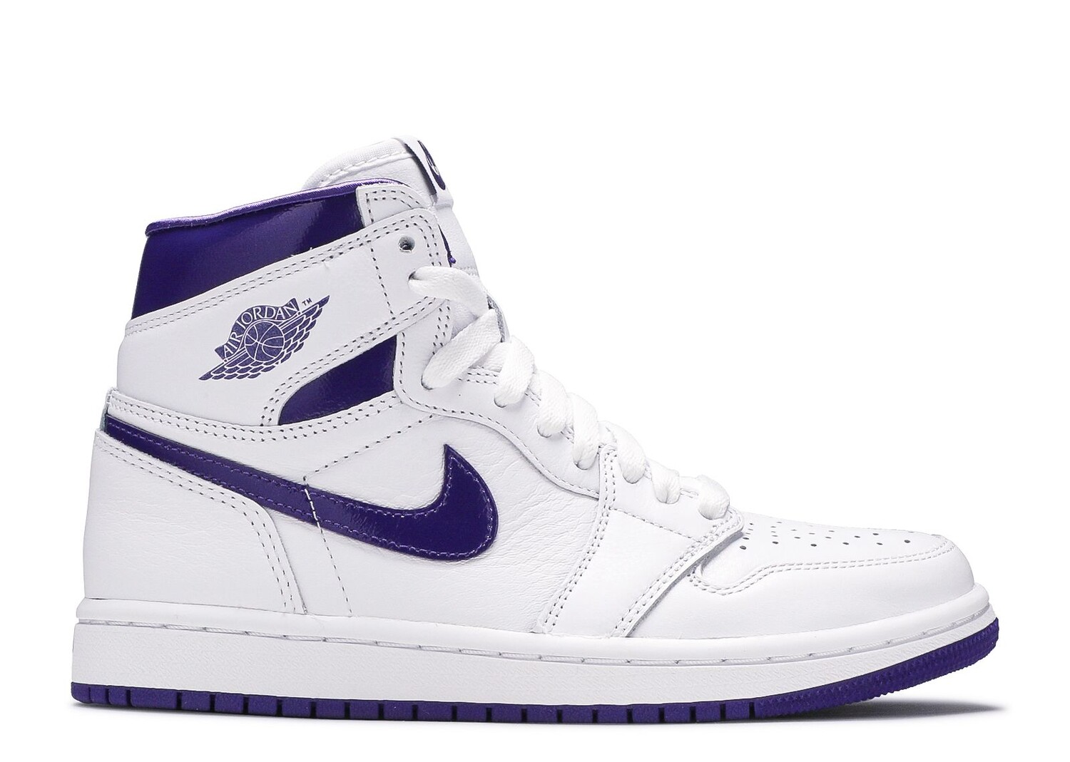 Кроссовки Air Jordan Air Jordan 1 Retro High Og Ps 'Court Purple', белый кроссовки air jordan air jordan 4 retro gs purple metallic белый