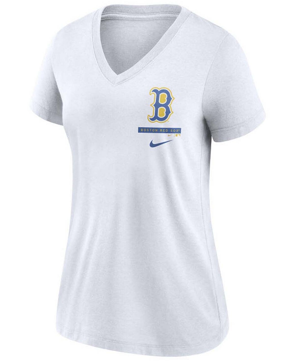 

Женская футболка Boston Red Sox City Connect с v-образным вырезом Nike, белый