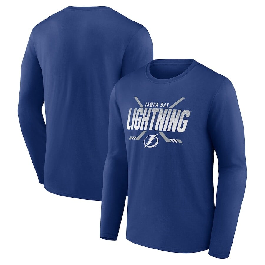 

Футболка с длинным рукавом Fanatics Branded Tampa Bay Lightning, синий